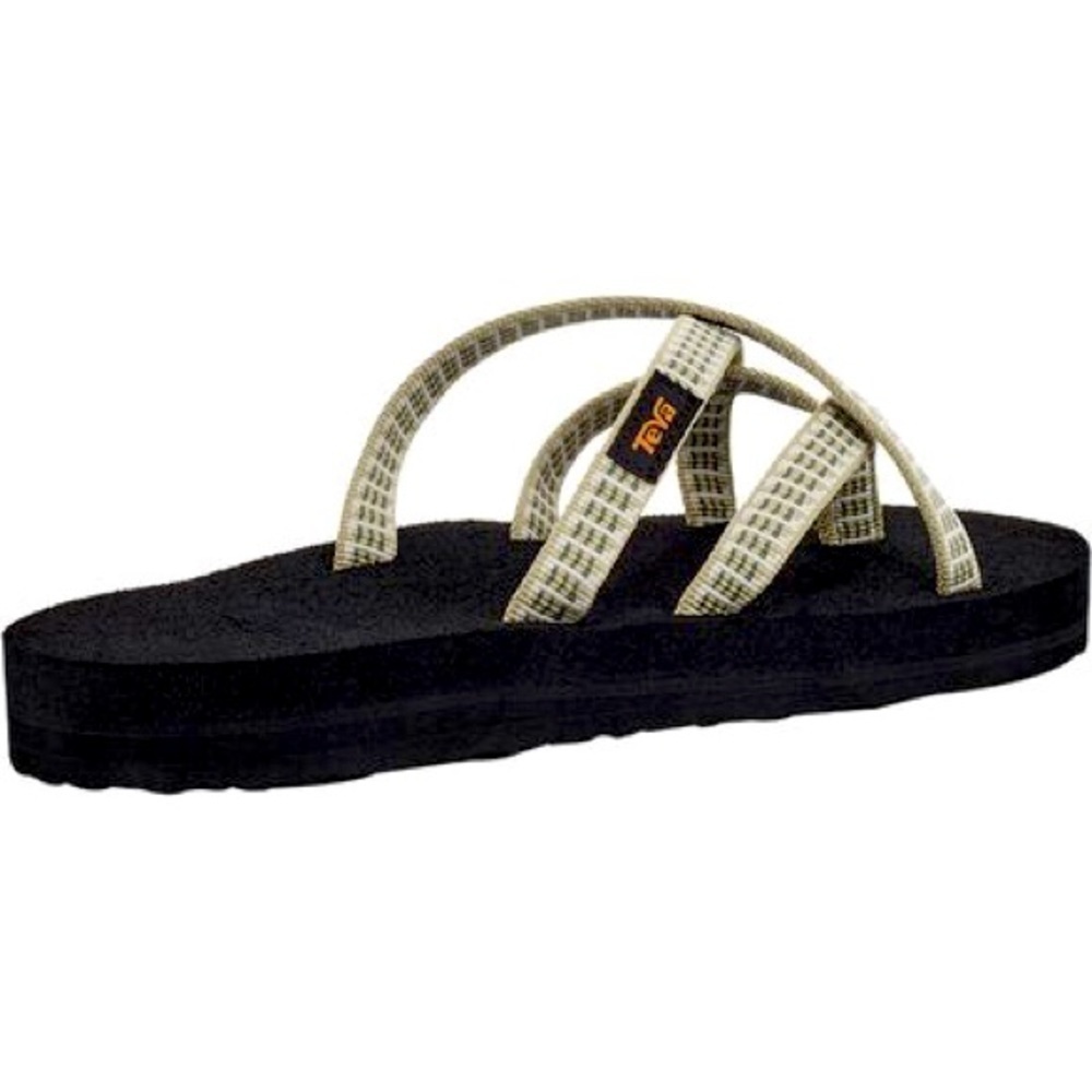 Teva Olowahu Strappy Patterned Green/Cream Summer Vacation Beach Casual Sandals - Picture 10 of 15